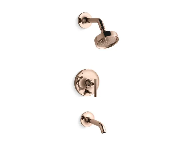 KOHLER K-T14420-4 Purist Rite-Temp bath and shower trim with lever handle and 2.5 gpm showerhead