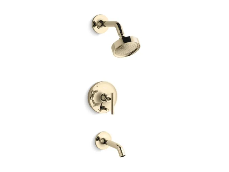 KOHLER K-T14420-4 Purist Rite-Temp bath and shower trim with lever handle and 2.5 gpm showerhead