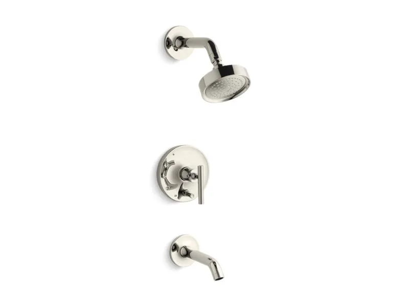 KOHLER K-T14420-4 Purist Rite-Temp bath and shower trim with lever handle and 2.5 gpm showerhead