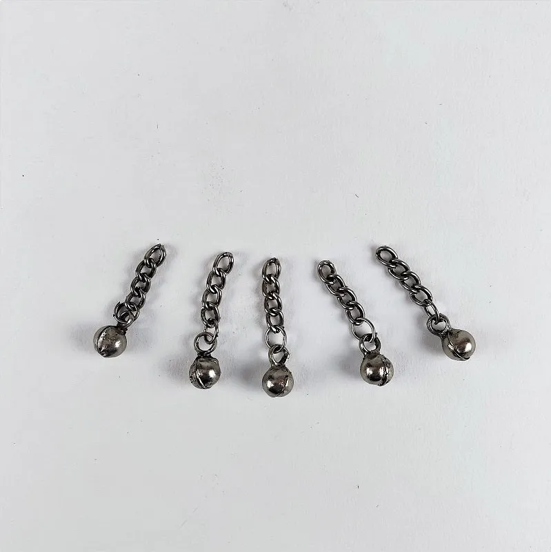 Kuchi chain hanger with miniature bell, 30 x 5 mm - pack of 50 grams