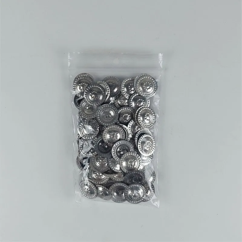 Kuchi hammered buttons, 20 mm diameter - pack of 50 grams