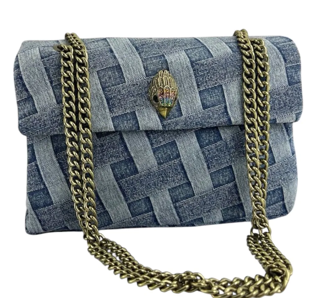 Kurt Geiger London Denim Chain Shoulder Bag