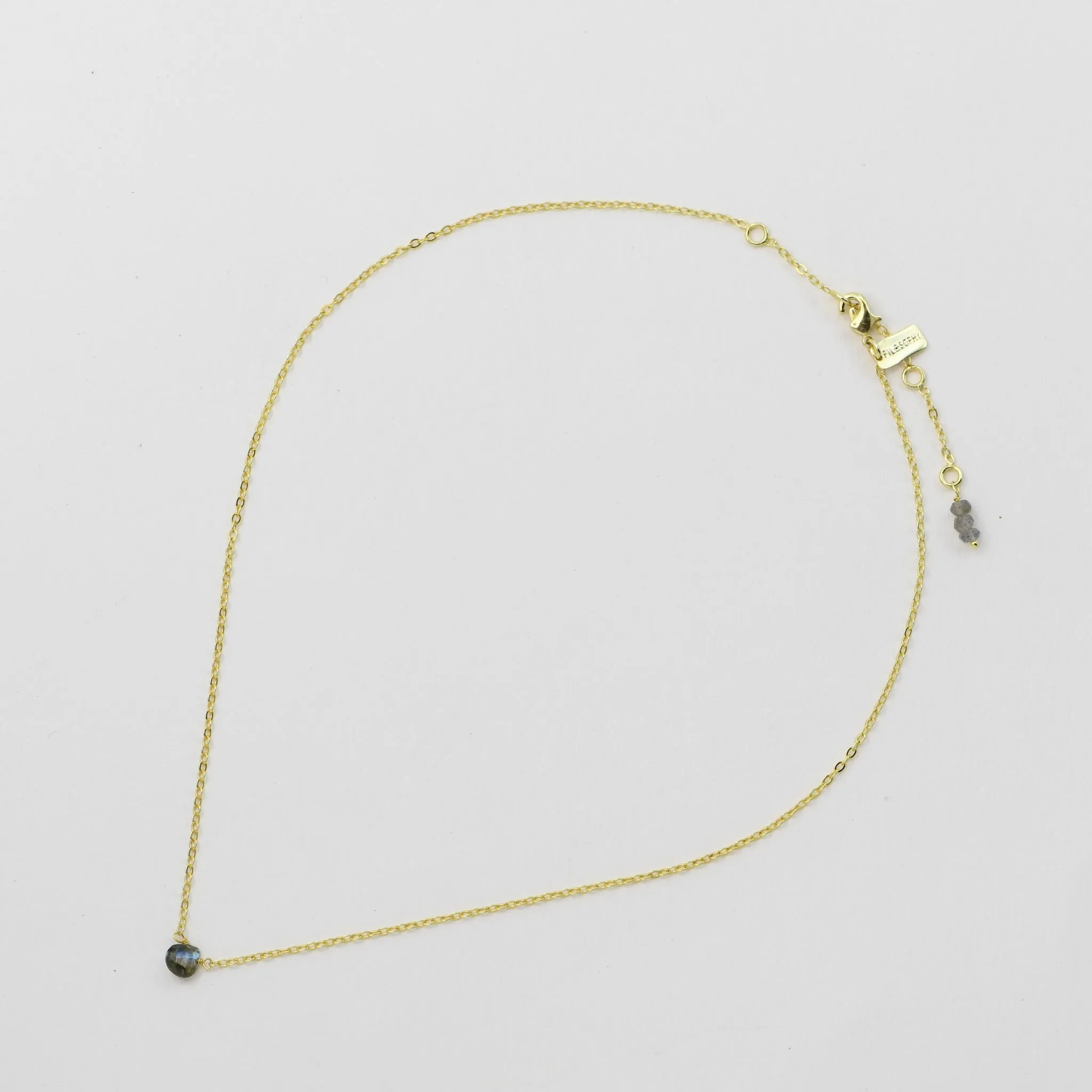 Labradorite Natural Nomad Necklace - Gold