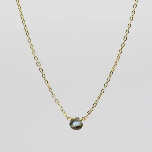 Labradorite Natural Nomad Necklace - Gold