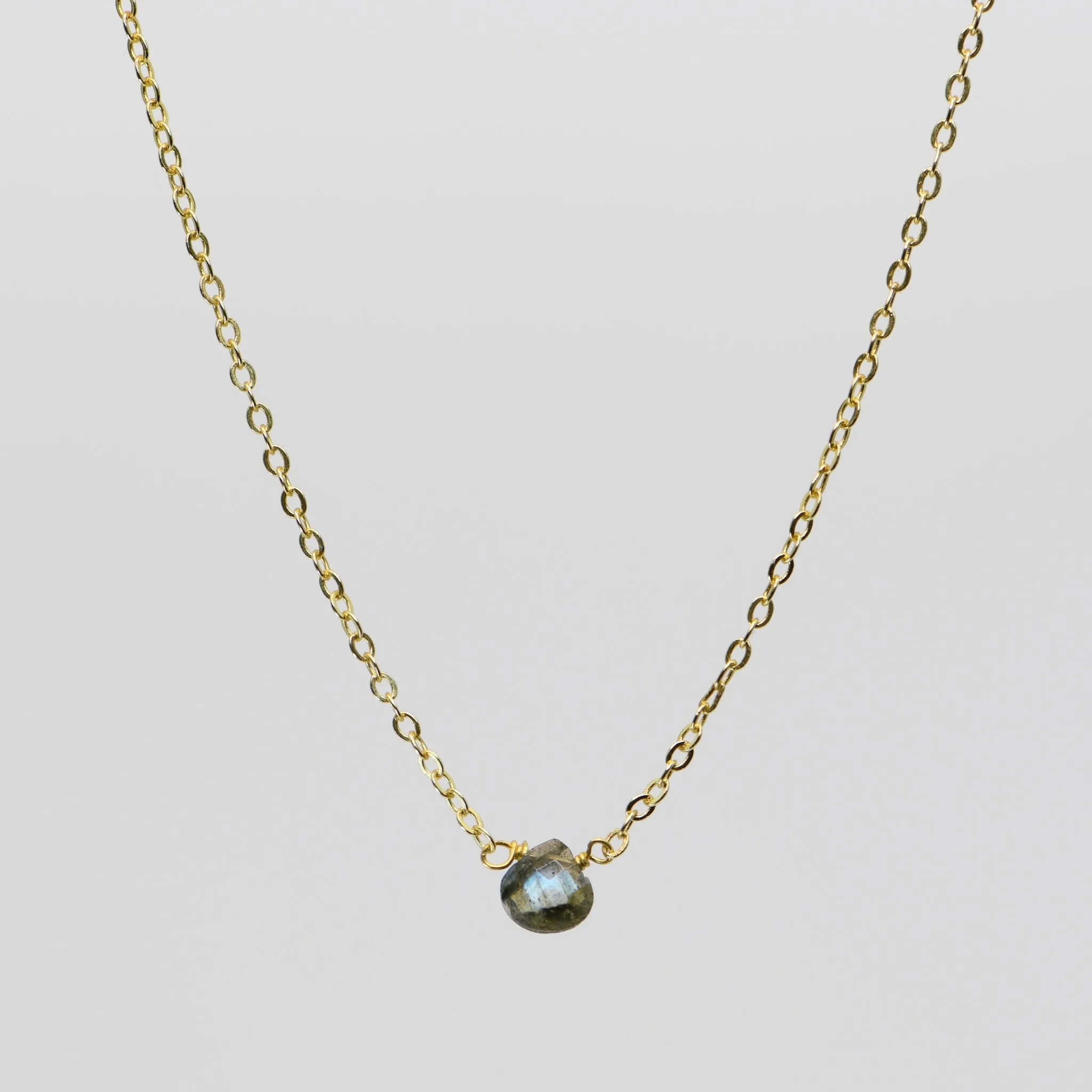 Labradorite Natural Nomad Necklace - Gold