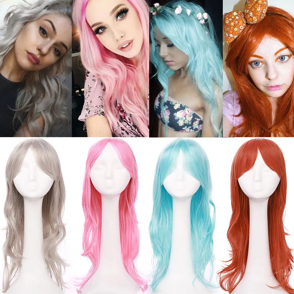 Ladies Loose Wave Synthetic Wigs - 28colors