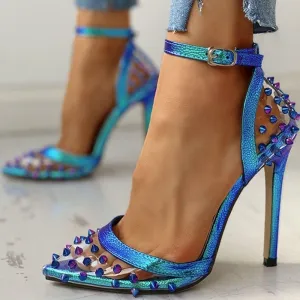 Lagoon Ankle Strap Spike Heels