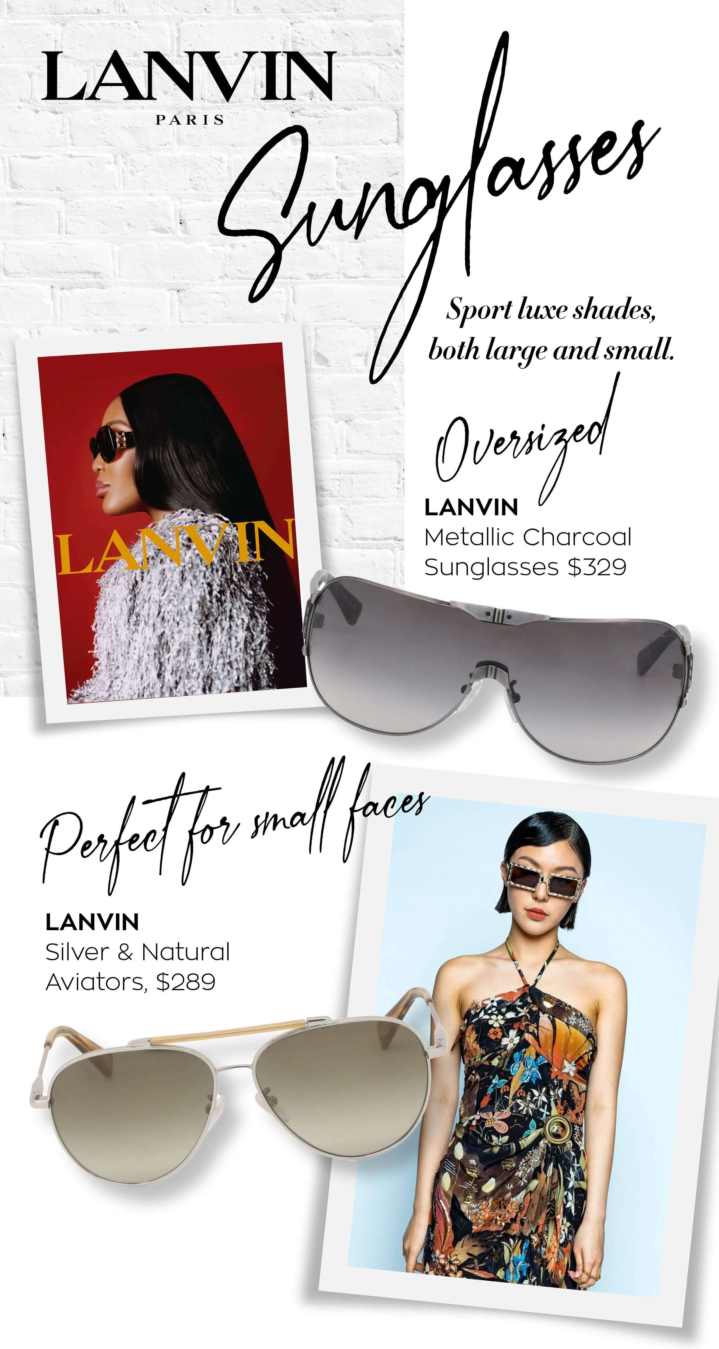 Lanvin - Silver & Natural Aviators