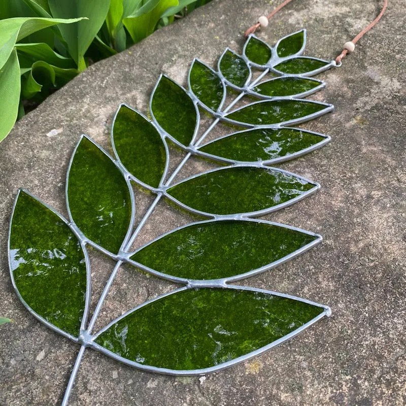 Large Fern Stained Glass