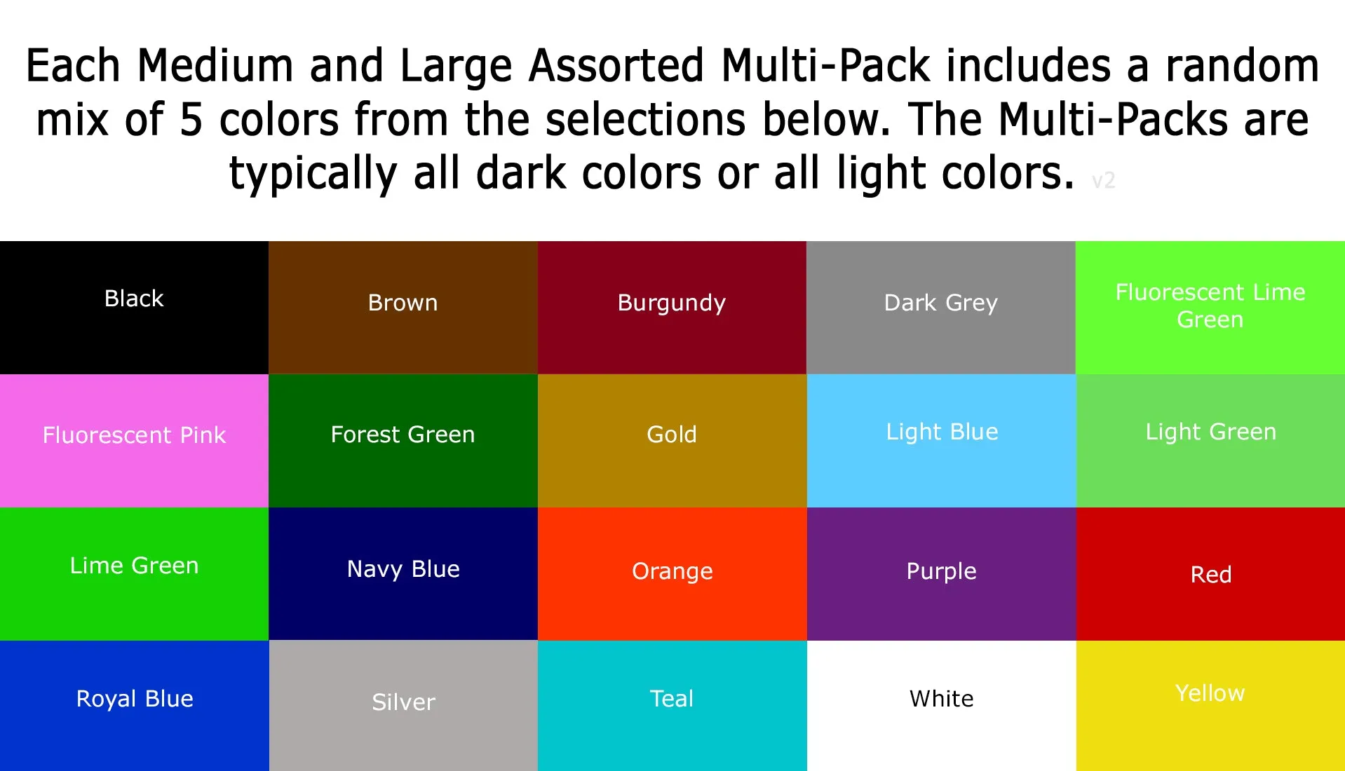 Large Laundry Bags Assorted Colors (100 Pack)