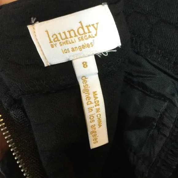 Laundry by Shelli Segal Black Midi Skirt NWT Sz 8