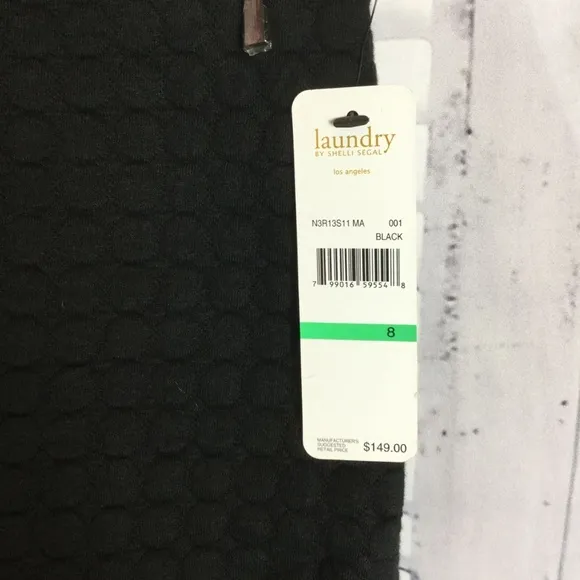 Laundry by Shelli Segal Black Midi Skirt NWT Sz 8