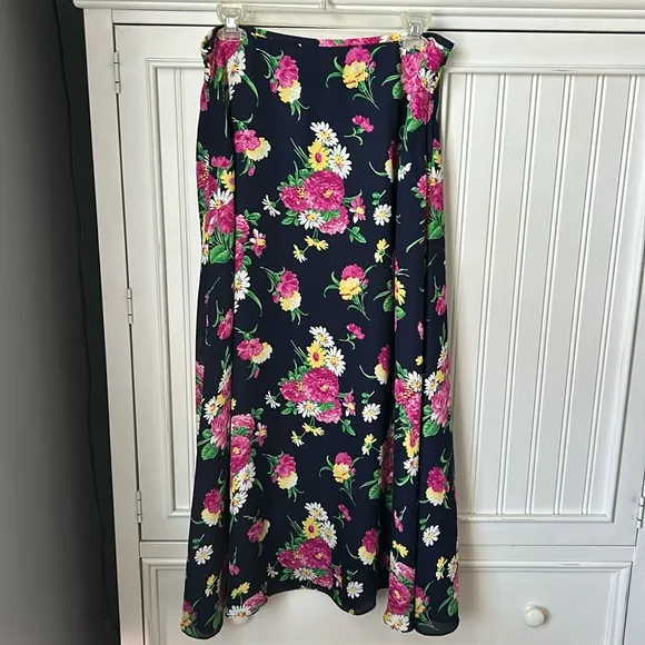 Lauren Ralph Lauren Silk Floral Skirt