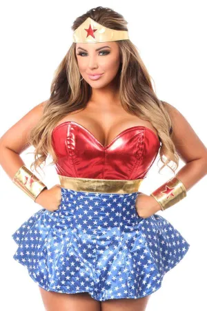 Lavish 3 PC Superhero Corset Dress Costume