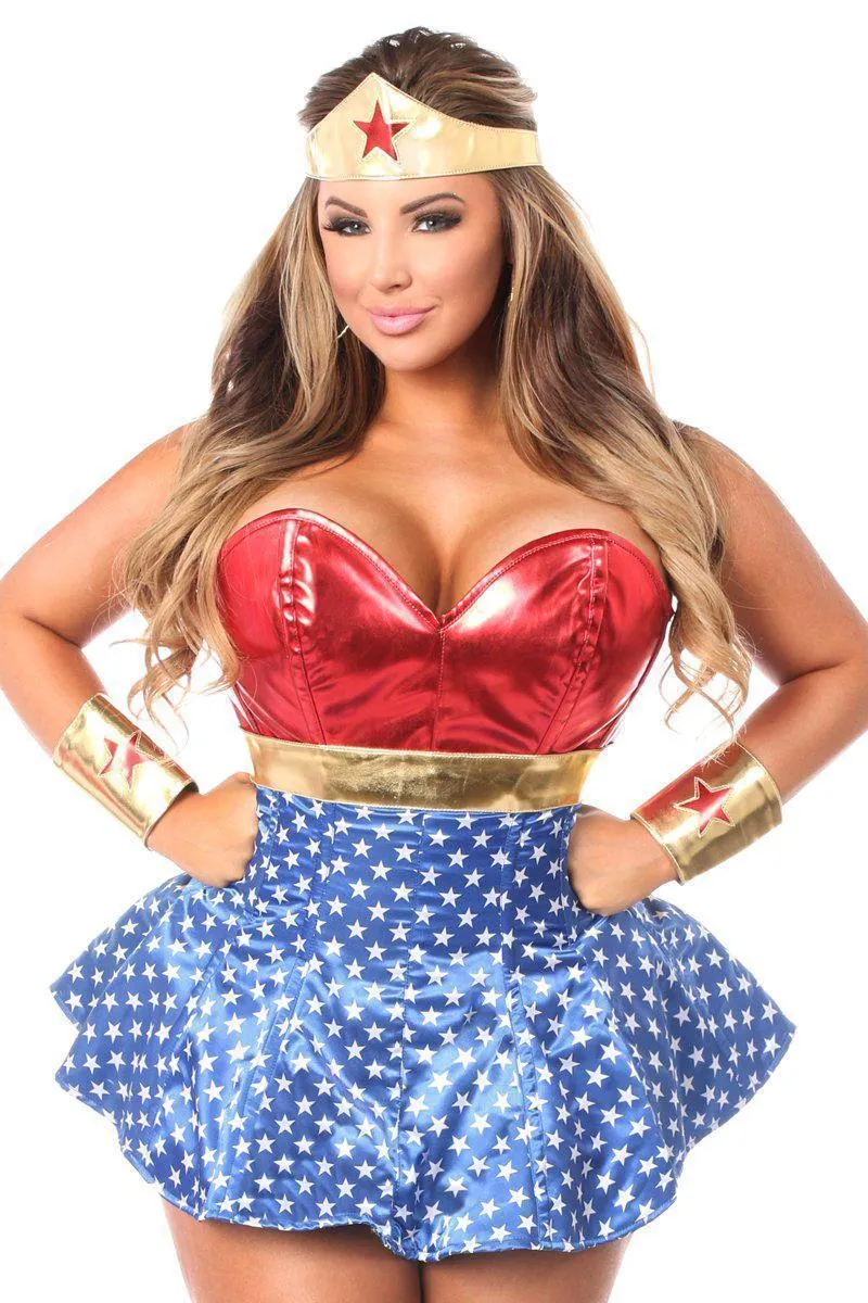Lavish 3 PC Superhero Corset Dress Costume