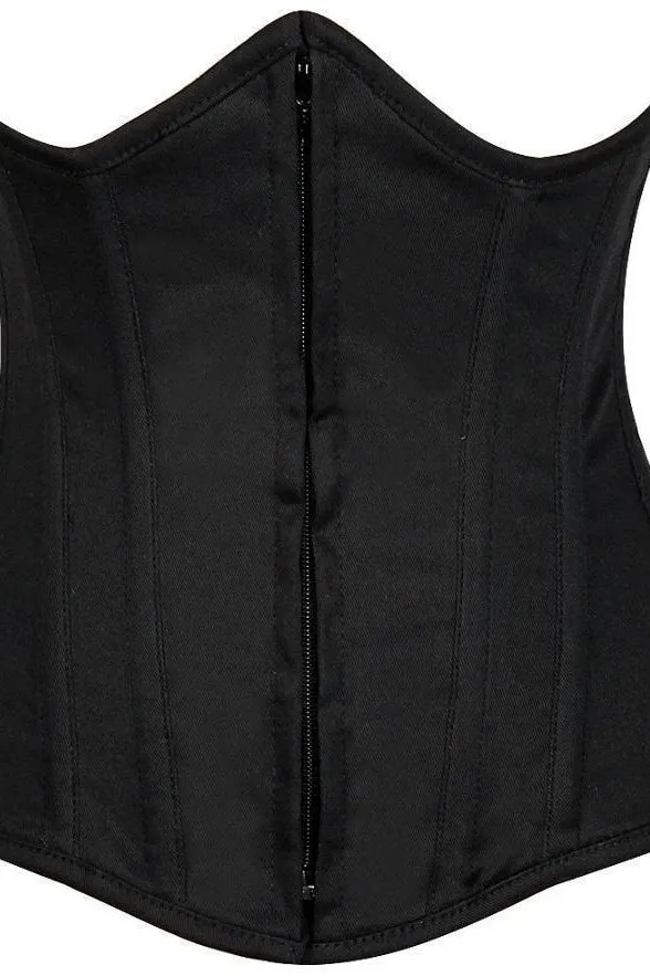 Lavish Plus Size Black Cotton Underbust Corset