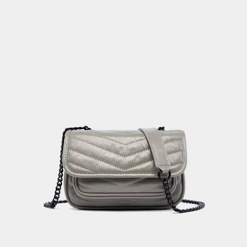 Leather Small Square Crossbody Bag