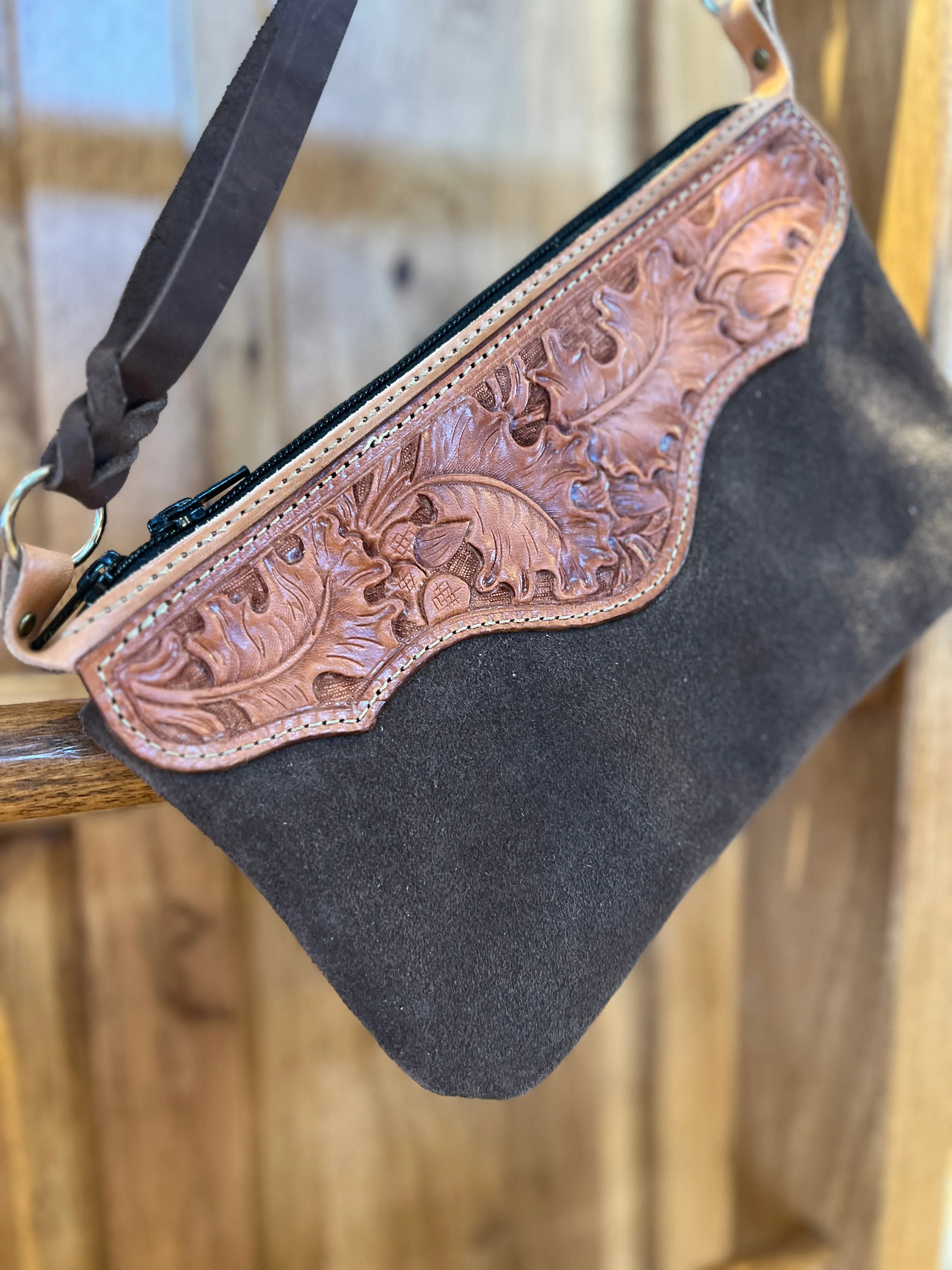Leather Wrist Hand Bag