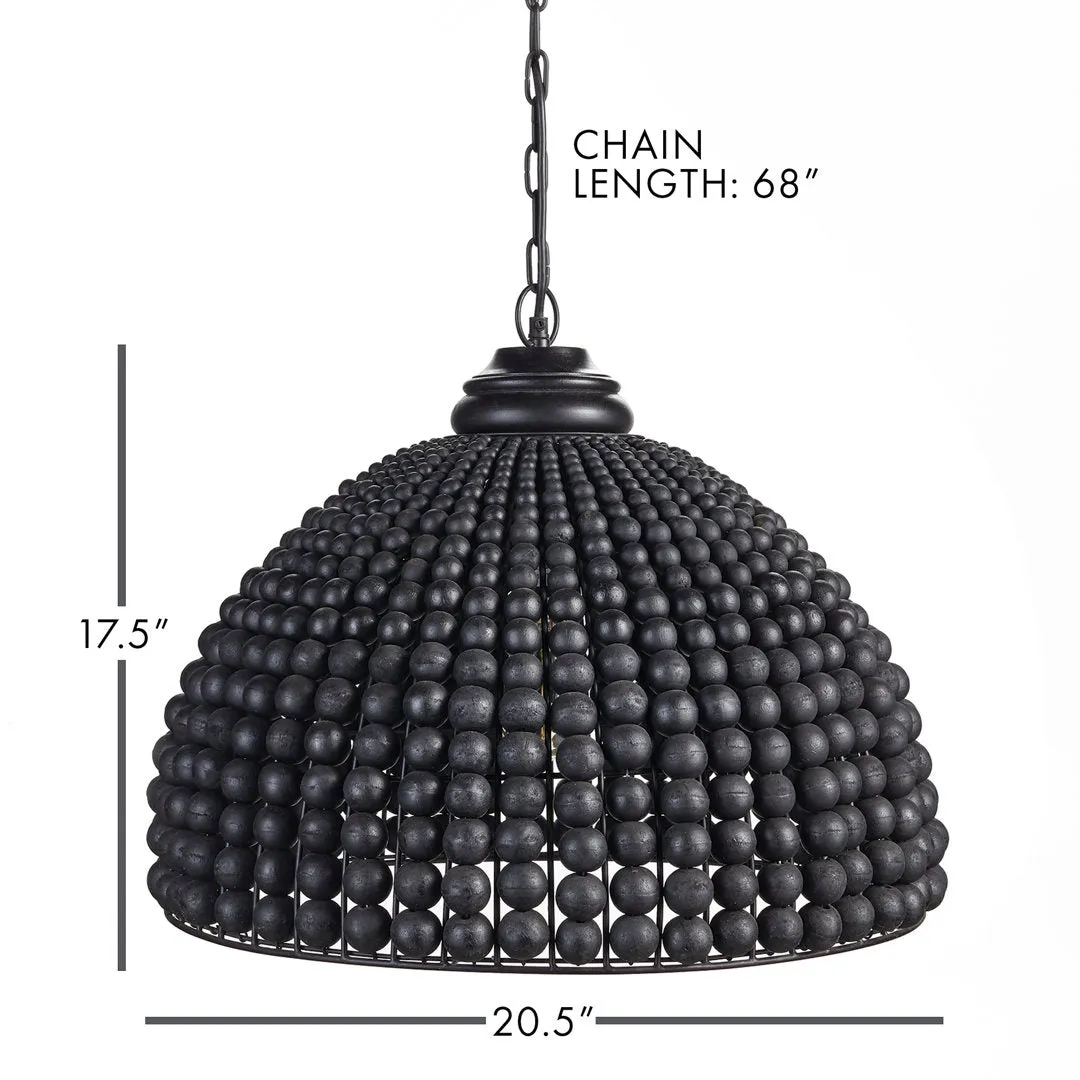 Lindy 1 - Light Single Dome Pendant with Wrought Iron Accents Joss & Main