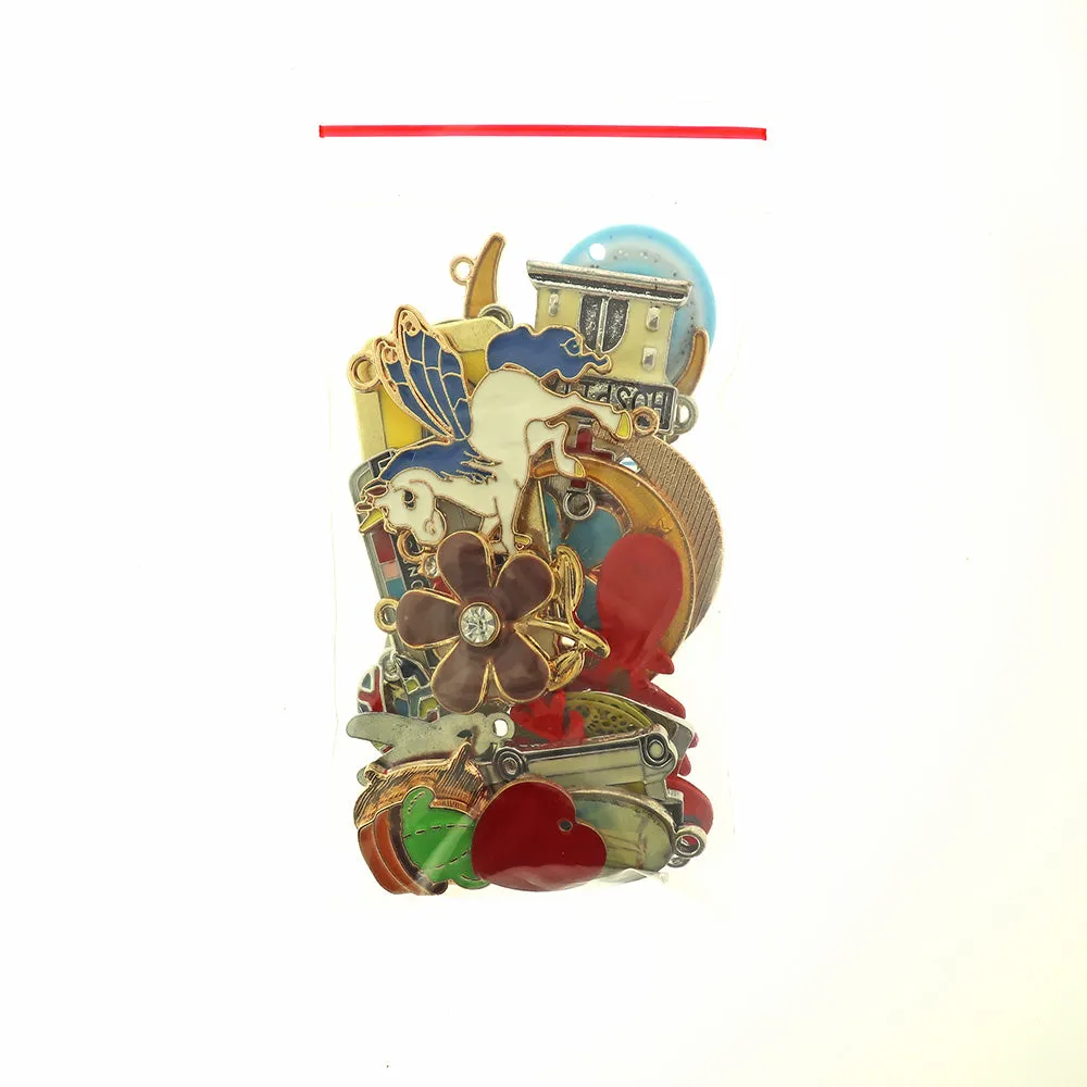 LIQUIDATION Enamel Charms Assorted Grab Bag - Less Than Wholesale Cost Grab Bag 90% Off - GRAB003