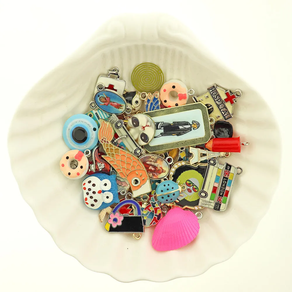 LIQUIDATION Enamel Charms Assorted Grab Bag - Less Than Wholesale Cost Grab Bag 90% Off - GRAB003