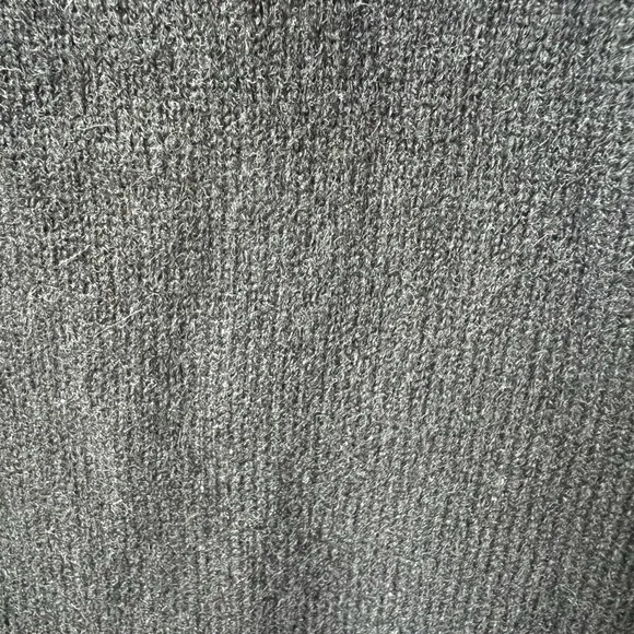 LL Bean Classic Open Cardigan Pocket Black Long  Cashmere Capsule Wardrobe XS