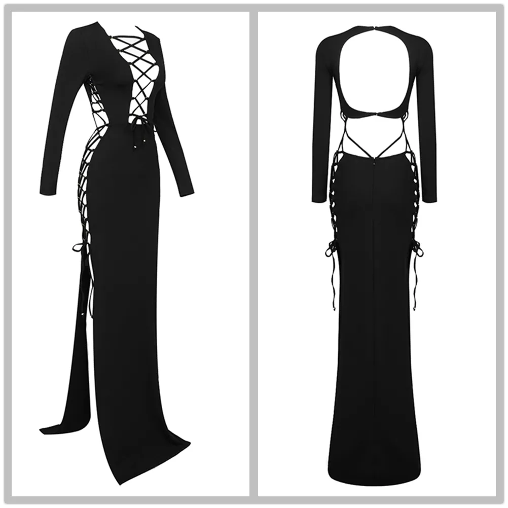 Long Sleeve Tight Celebrity Party Dress