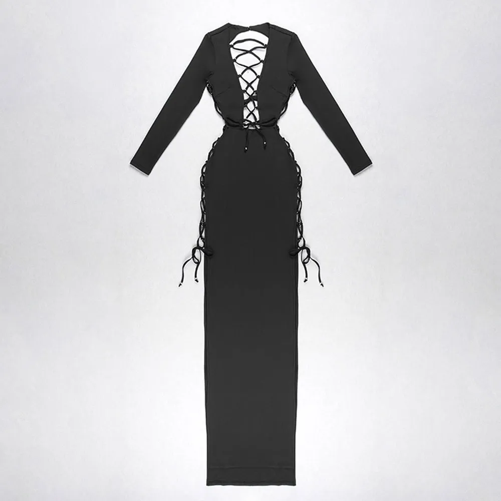 Long Sleeve Tight Celebrity Party Dress
