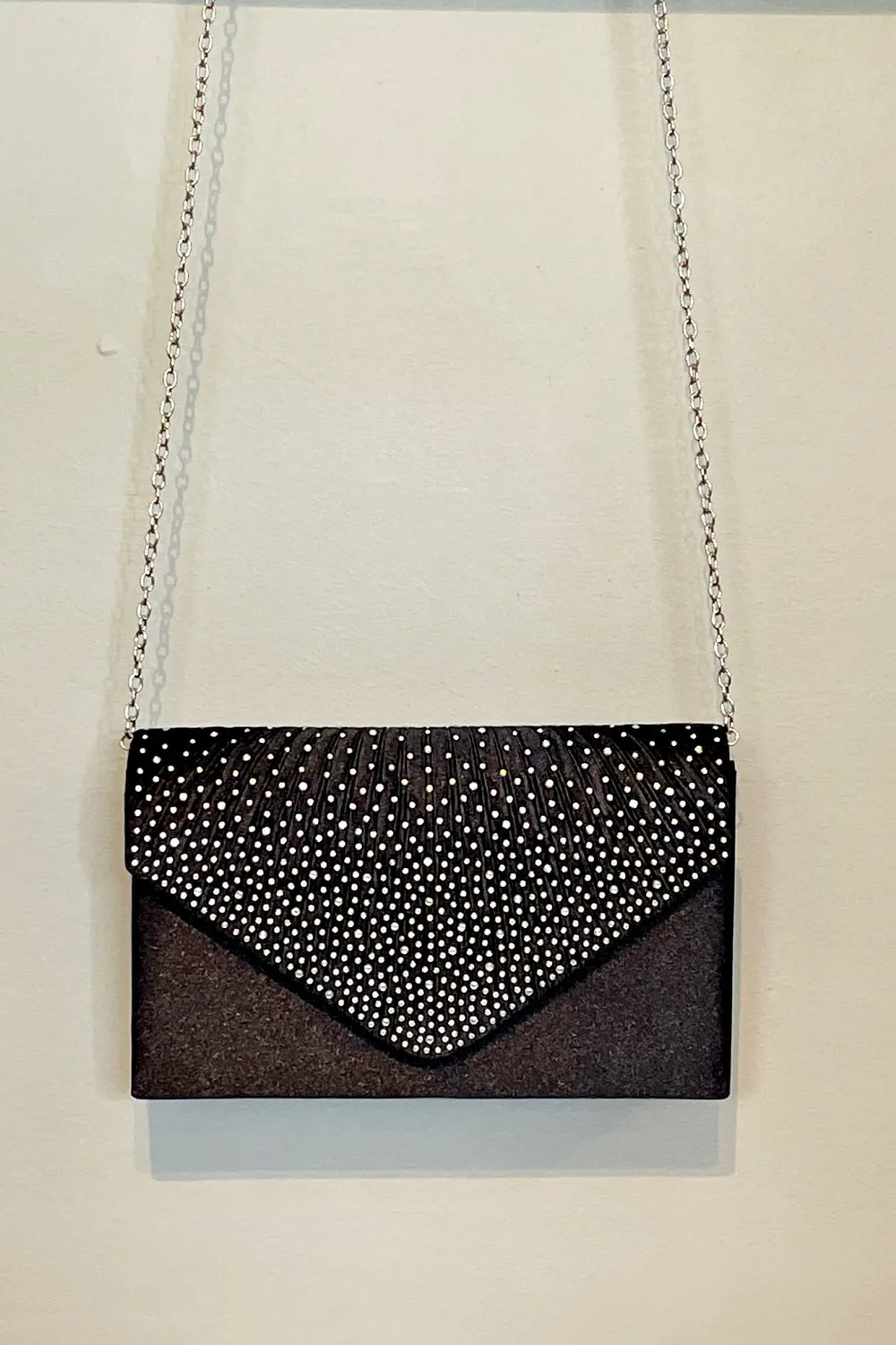 LOST   FOUND CASINO DIAMANTE CLUTCH BLACK