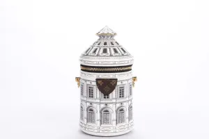 Louis Vuitton Fornasetti Cannes Vase Architettura Handbag (M59143), Gold Hardware, with Strap, Gold Chain, Lock, Keys, Dust Cover & Box