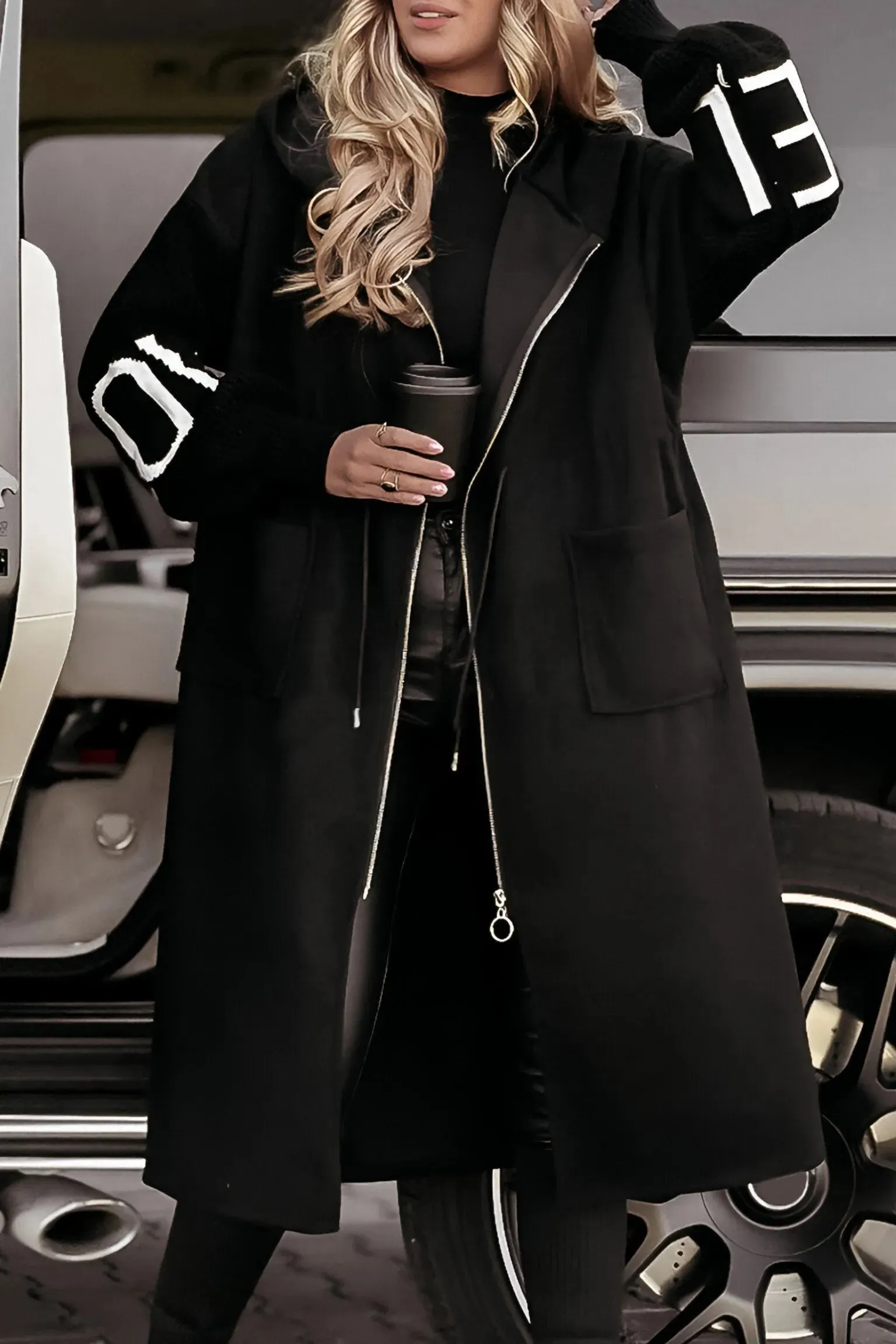 Luna | Women's Hooded Long Sleeve Knit Patchwork Casual Jacket