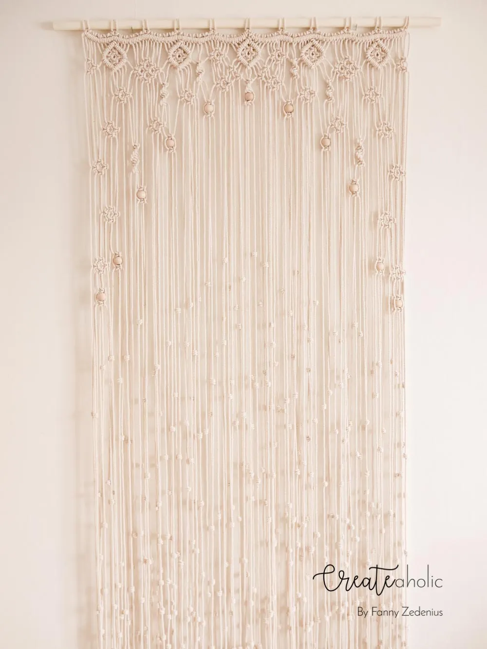 Macramé curtain, "Angelica"