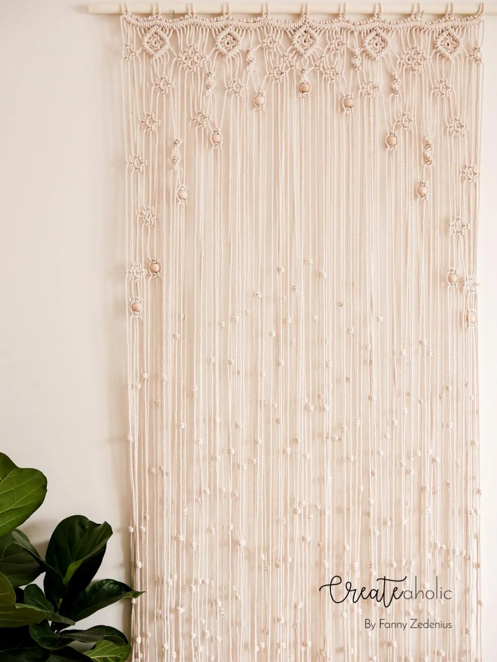 Macramé curtain, "Angelica"