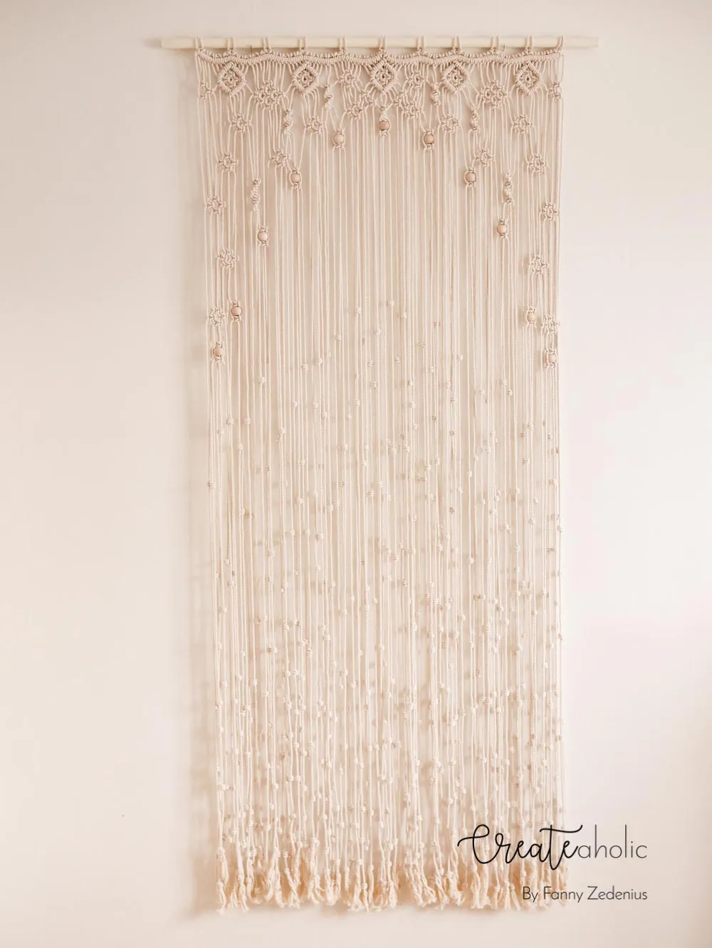 Macramé curtain, "Angelica"