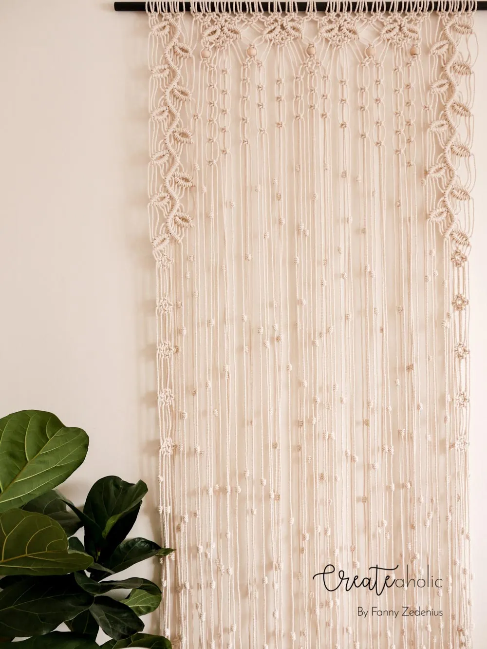 Macramé curtain, "Eve"