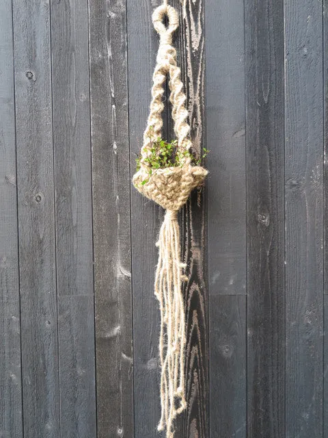 macrame natural hanging planter - Kkibo
