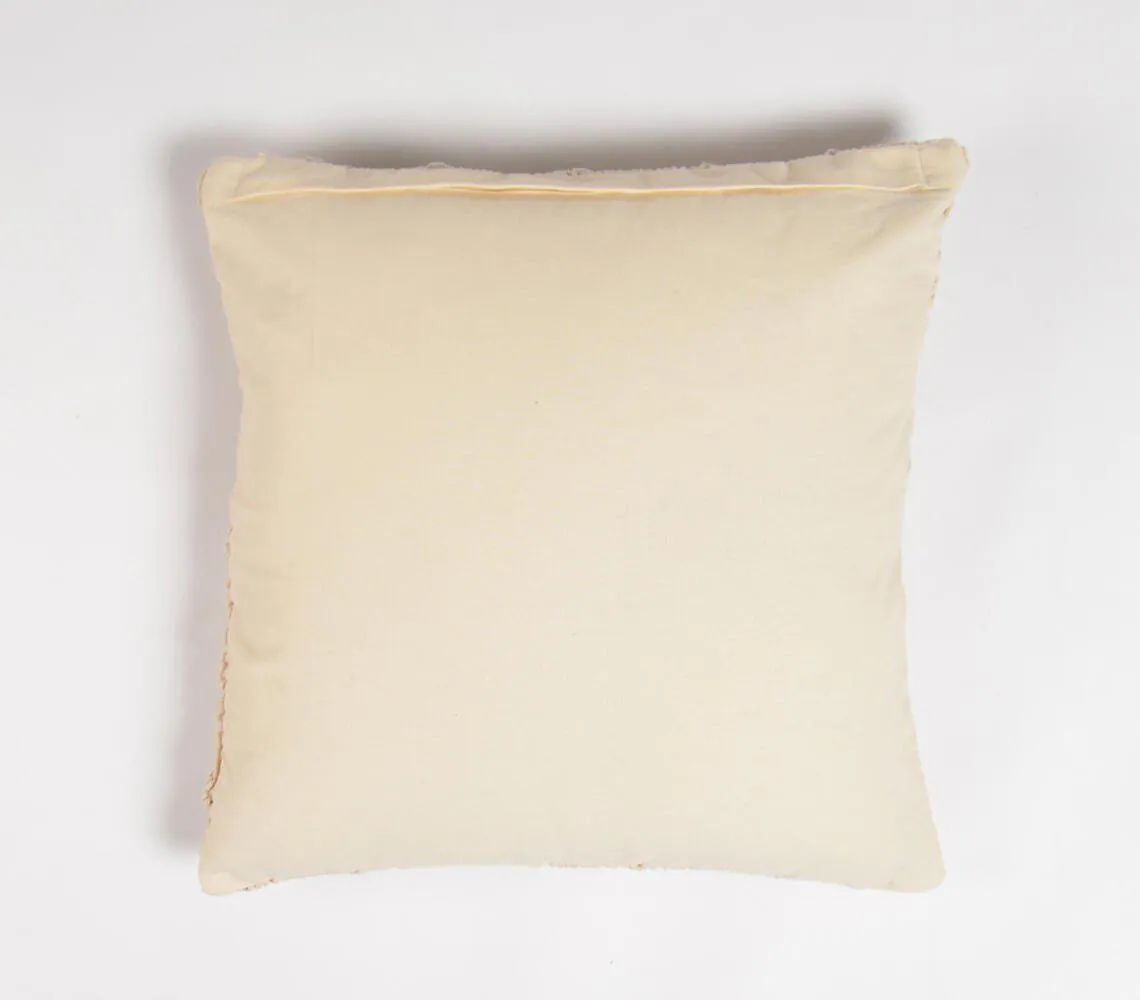 Macrame Square Cushion Cover | Diamond Ripple