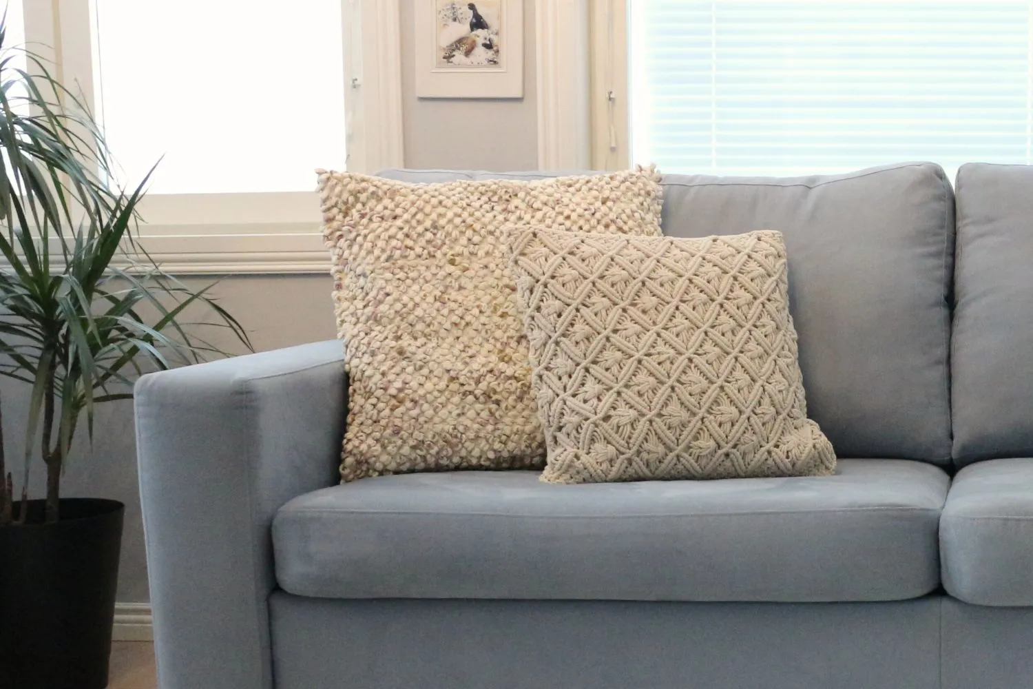 Macrame Square Cushion Cover | Diamond