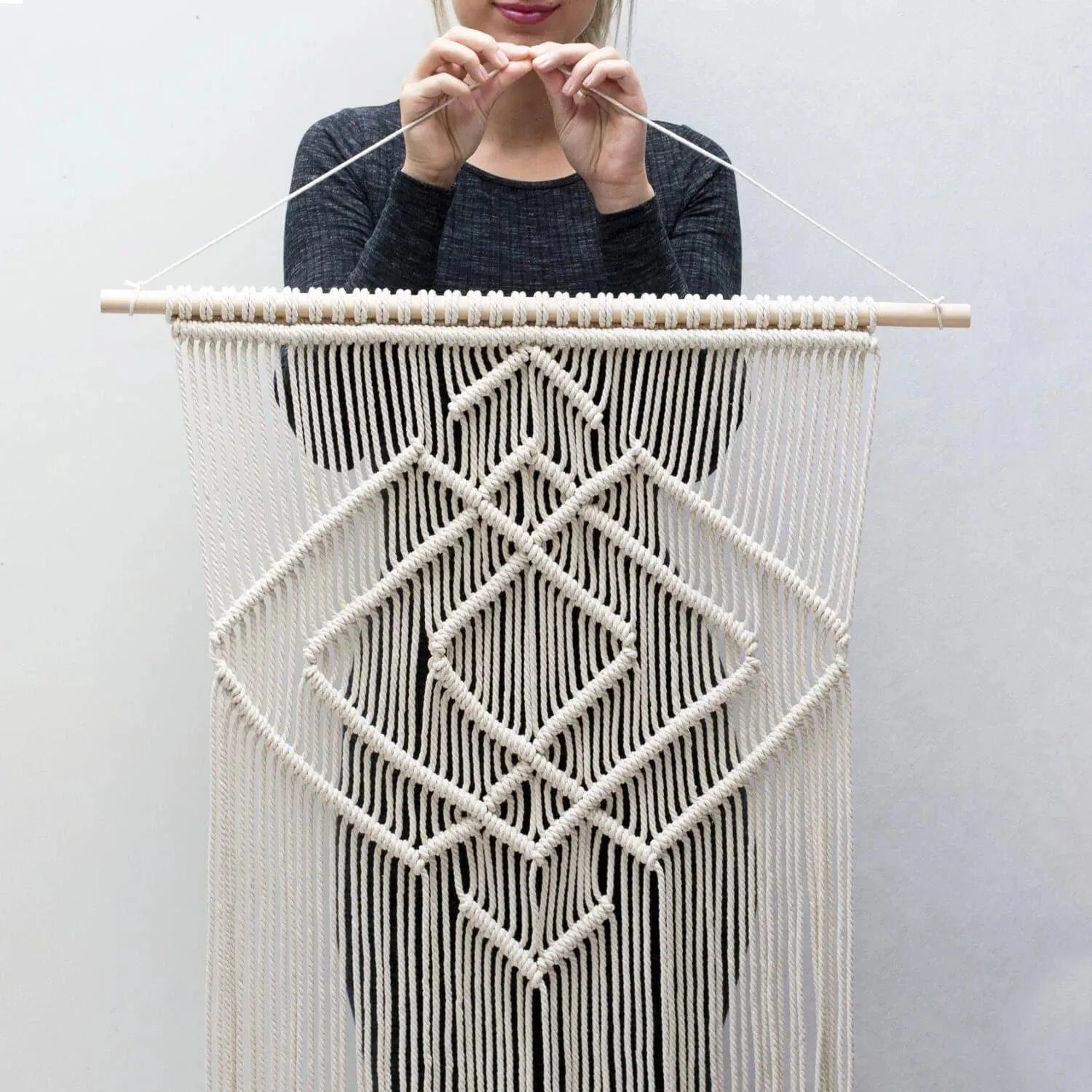 Macrame Wall Tapestry - Fiber Art piece - "IDA"
