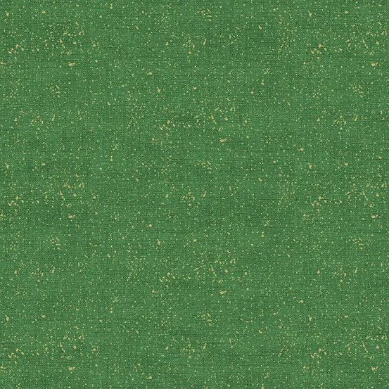 Makower Fabric | Metallic Linen Texture | Green