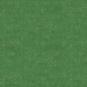 Makower Fabric | Metallic Linen Texture | Green