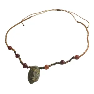 Marble Mayan Figure Necklace