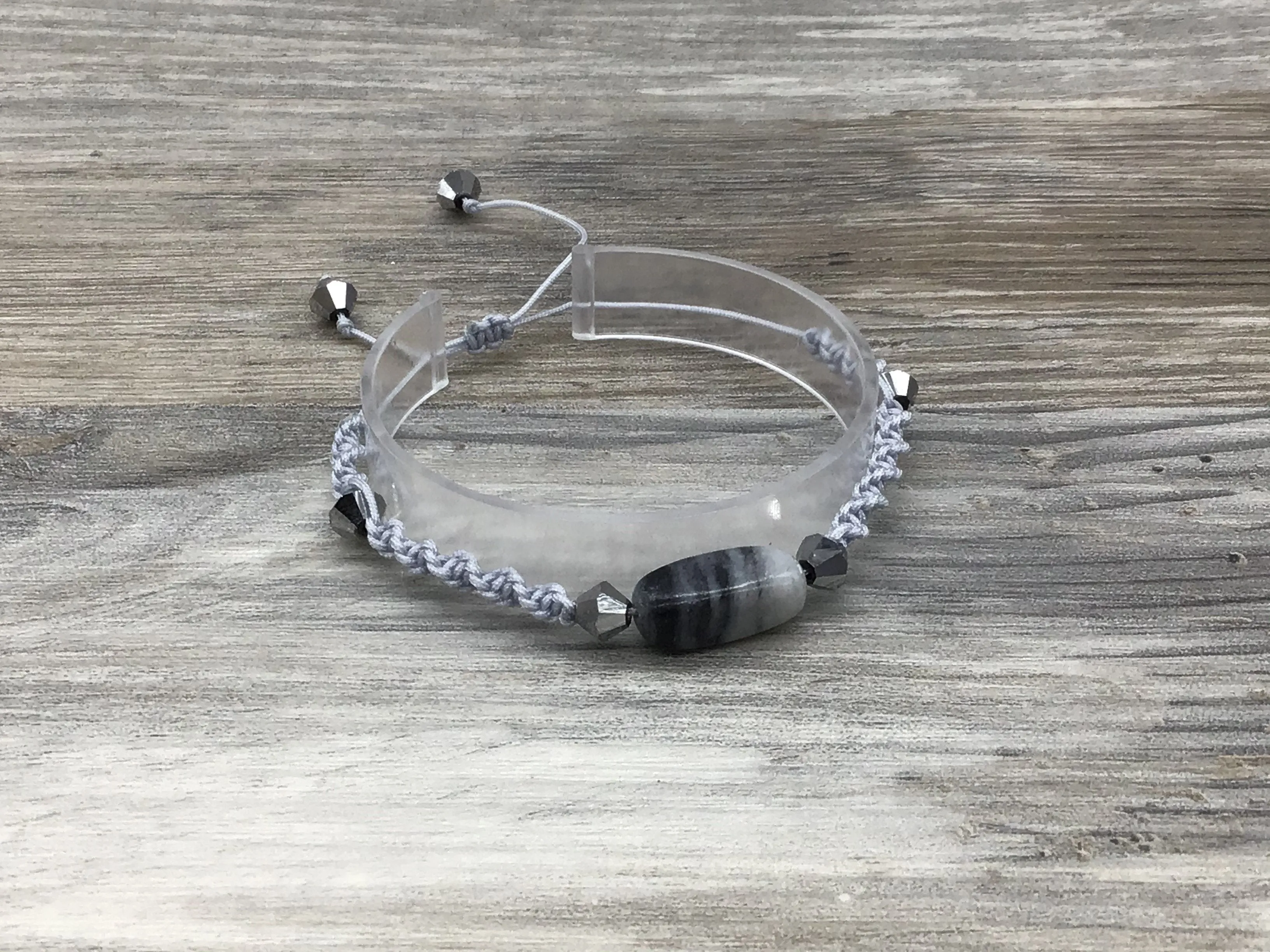 Marbled Gray Weave Bracelet
