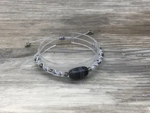 Marbled Gray Weave Bracelet