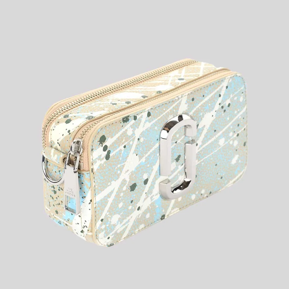 MARC JACOBS The Splatter Snapshot Shoulder Bag Brown Rice Multi RB-H153L01SP22