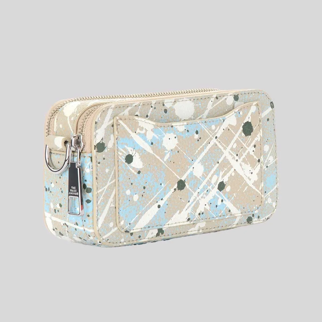 MARC JACOBS The Splatter Snapshot Shoulder Bag Brown Rice Multi RB-H153L01SP22