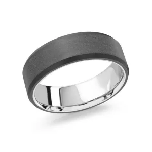 Mardini Carbon Fiber and 14K Gold Mens Band