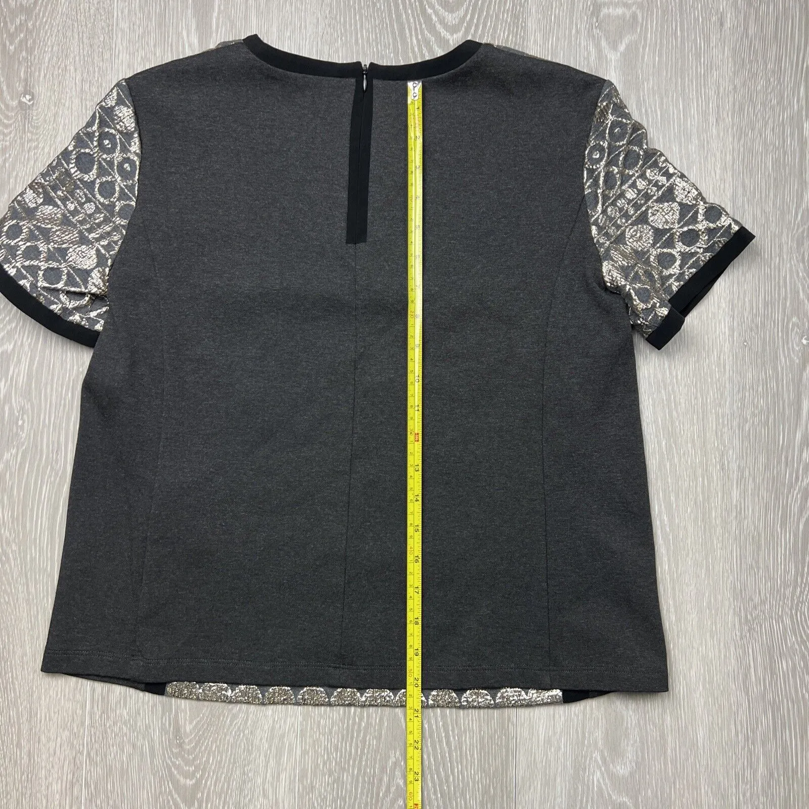 Max Mara Weekend Womens Metallic Evening Top Size Small