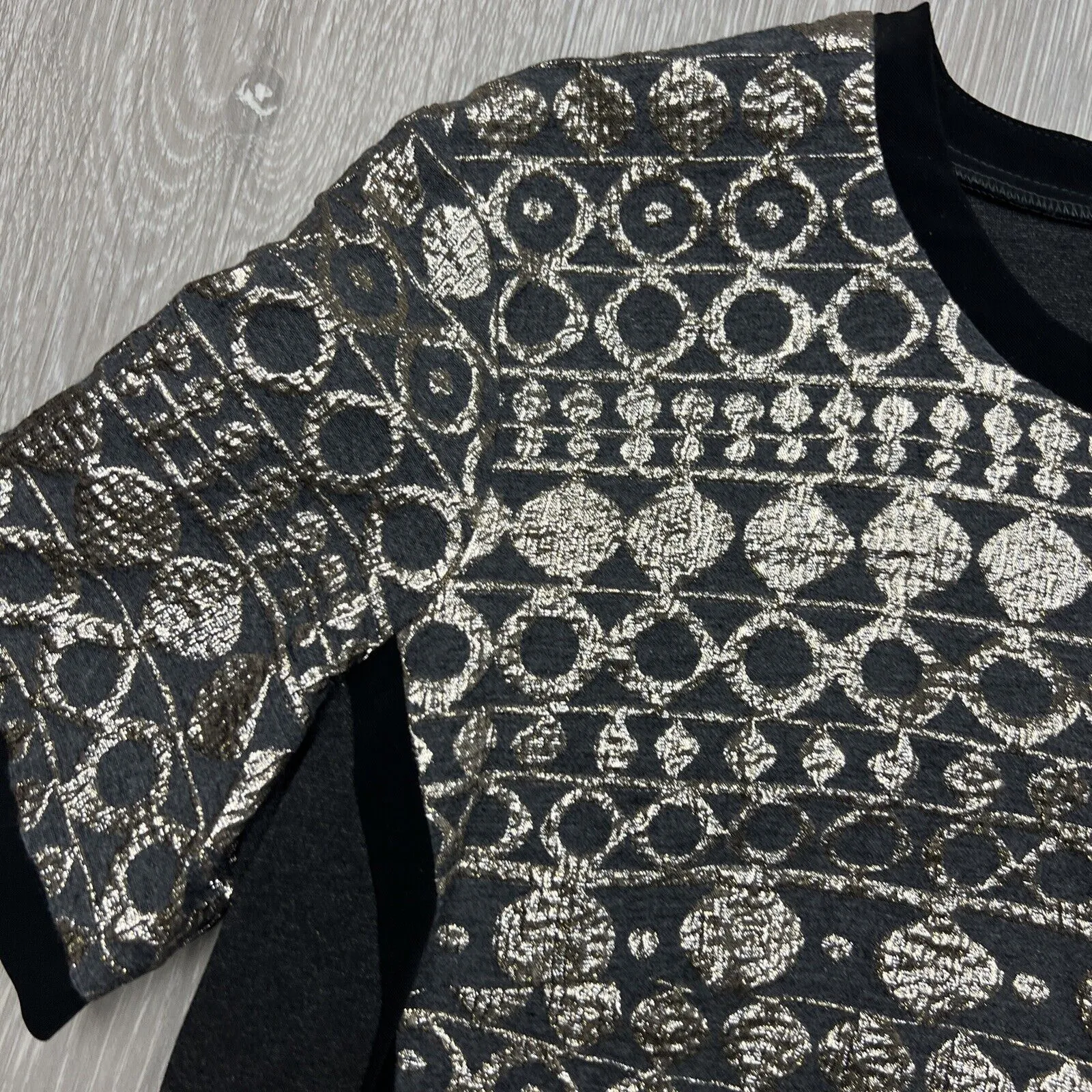 Max Mara Weekend Womens Metallic Evening Top Size Small
