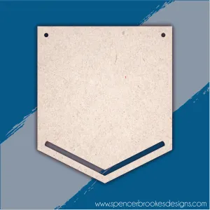MDF Blank Macrame Pennant Flag - Point Down